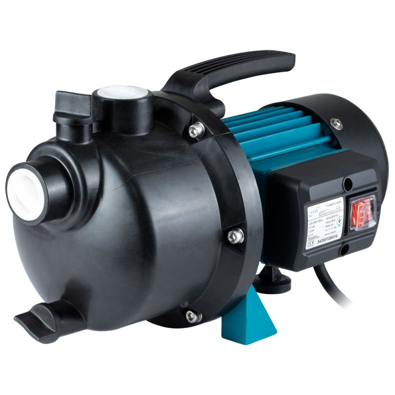 Leo Насос центробежный самовсасывающий 0.8кВт Hmax 40м Qmax 60л/мин пластик EKJ-802P (775307)