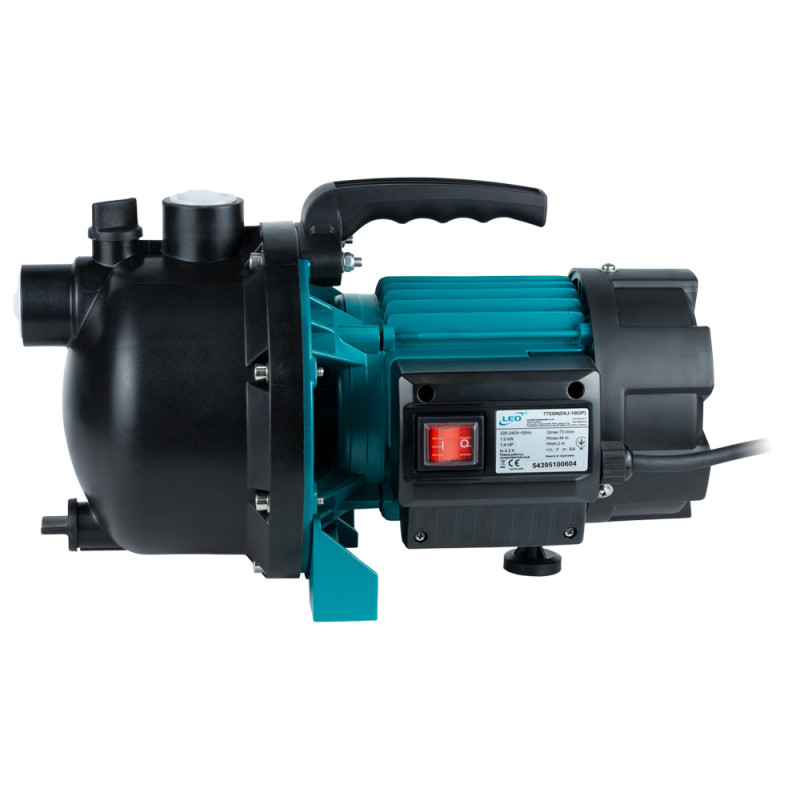 Leo Насос центробежный самовсасывающий 1.0кВт Hmax 44м Qmax 73л/мин пластик EKJ-1002P (775308)