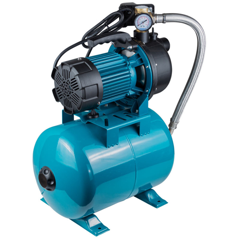 AquaticaLEO Станция 1.0кВт Hmax 44м Qmax 73л/мин пластик (самовсасывающий насос) 24л Украина EKJ-1002PA5/UA (775308/24)