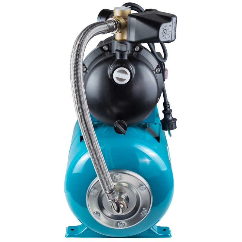 AquaticaLEO Станция 1.0кВт Hmax 44м Qmax 73л/мин пластик (самовсасывающий насос) 24л Украина EKJ-1002PA5/UA (775308/24)