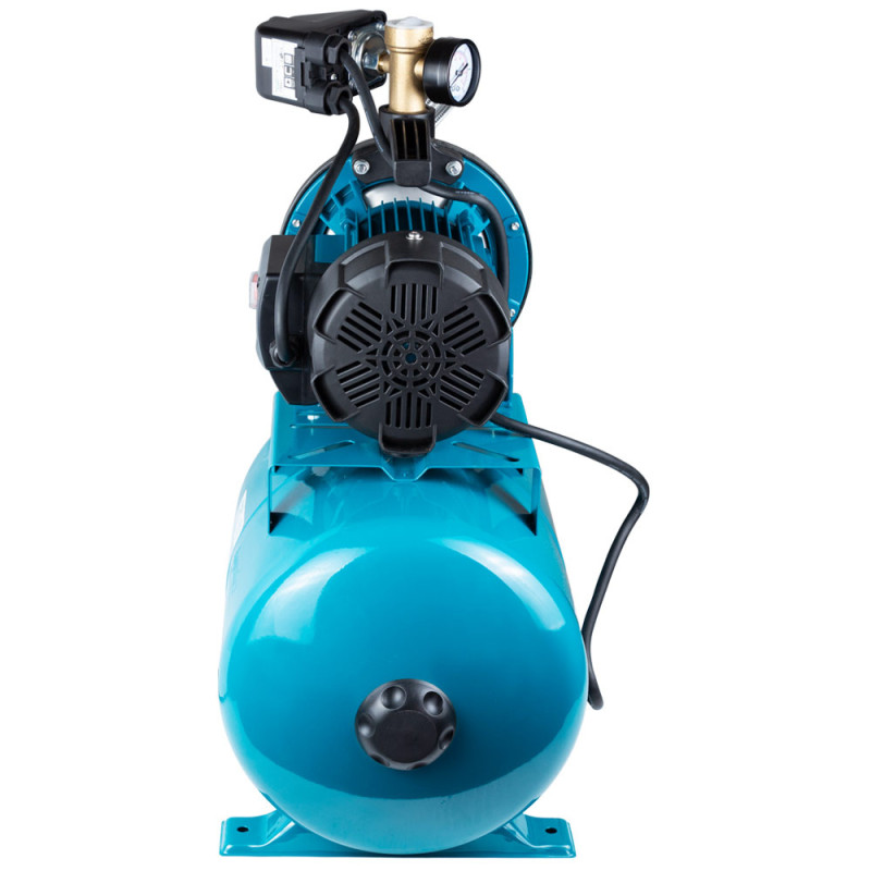 AquaticaLEO Станция 1.2КВт Hmax 48м Qmax 80л/мин пластик (самовсасывающий насос) 24л Украина EKJ-1202PA5/RUS (775309/24)