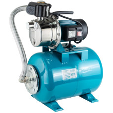 AquaticaLEO Станция 0.6кВт Hmax 35м Qmax 50л/мин (самовсасывающий насос нерж) 24л Украина EKJ-602SA5/UA (775311/24)
