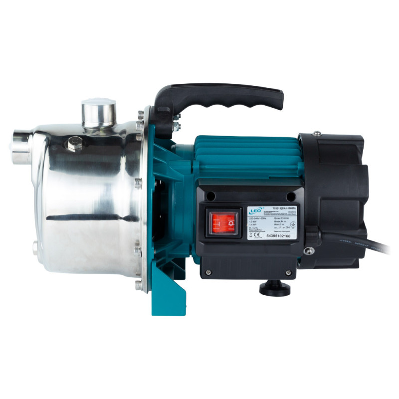 Leo Насос центробежный самовсасывающий 1.0кВт Hmax 44м Qmax 73л/мин нерж EKJ-1002S (775313)