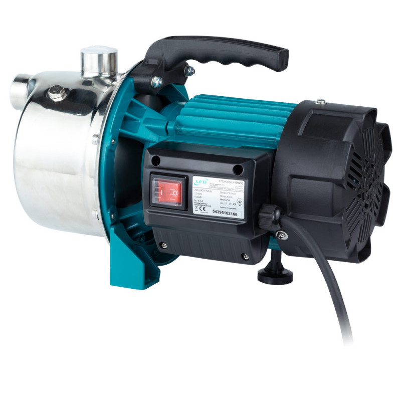 Leo Насос центробежный самовсасывающий 1.0кВт Hmax 44м Qmax 73л/мин нерж EKJ-1002S (775313)