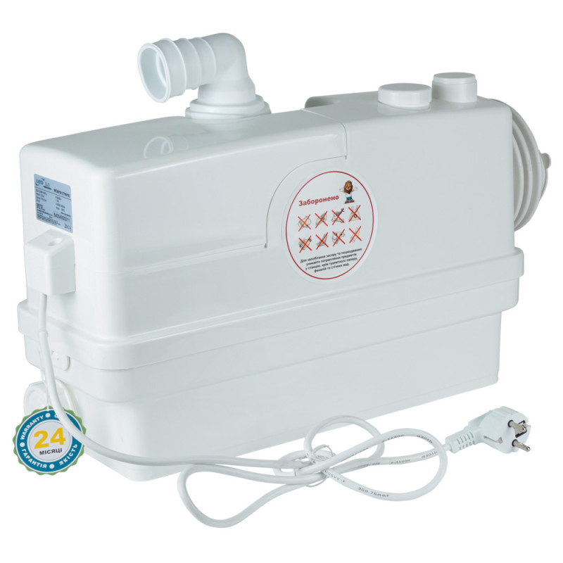 Leo Станция канализационная 0.6кВт Hmax 8.5м Qmax 110л/мин 3 входа + боковой вход 90мм 3.0 WC601В (776916)