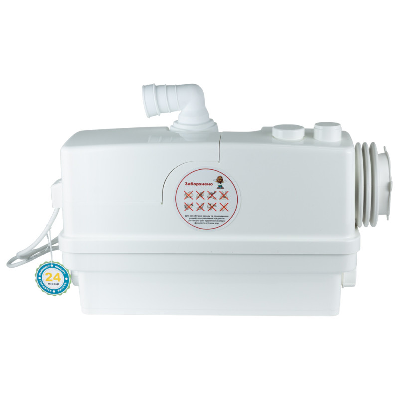 Leo Станция канализационная 0.6кВт Hmax 8.5м Qmax 110л/мин 3 входа + боковой вход 90мм 3.0 WC601В (776916)