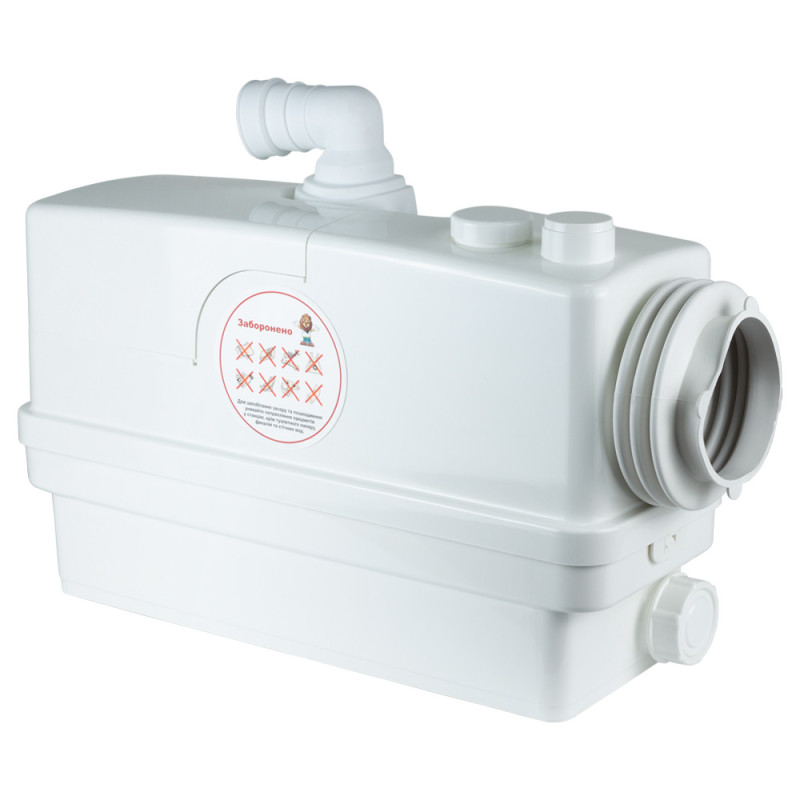 Leo Станция канализационная 0.6кВт Hmax 8.5м Qmax 110л/мин 3 входа + боковой вход 90мм 3.0 WC601В (776916)