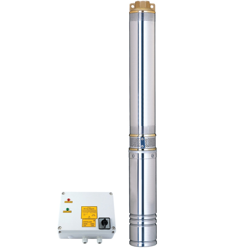 Dongyin Насос центробежный 380В 4.0кВт H 136(95)м Q 240(165)л/мин Ø102мм (из 3х ЧАСТЬ) AQUATICA () 4SD10/22 (7771663)