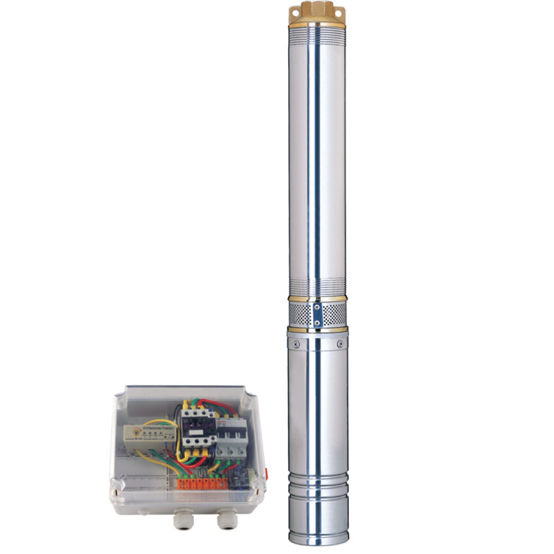 Dongyin Насос центробежный 380В 7.5кВт H 143(85)м Q 380(265)л/мин Ø102мм (из 3х ЧАСТЕЙ) AQUATICA () 4SD16/24 (7771883)