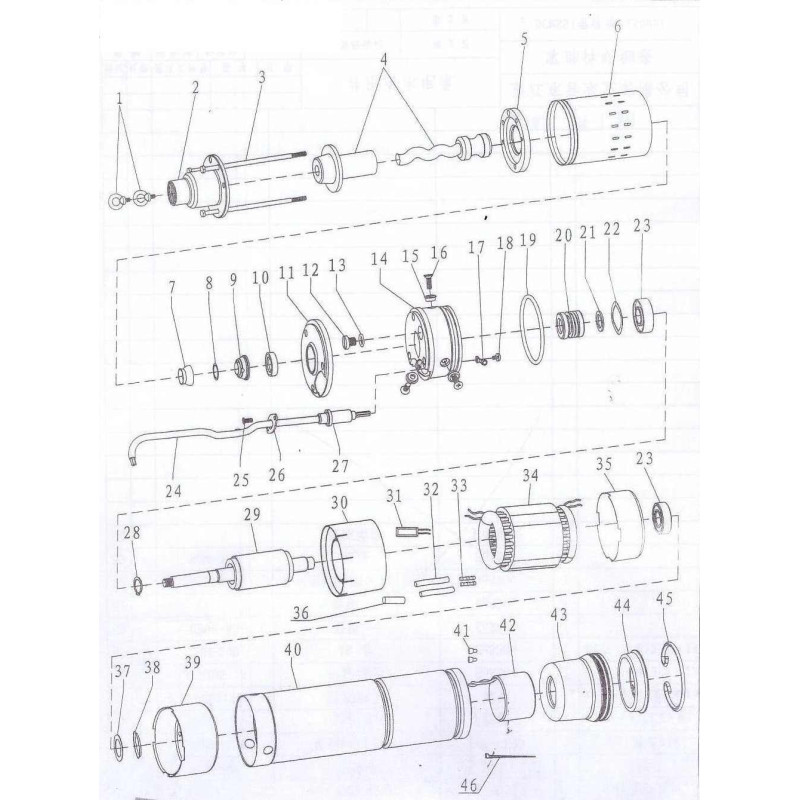 Dongyin Насос скважинный шнековый 0.5кВт H 107(34)м Q 40(30)л/мин Ø96мм (нерж) AQUATICA () 4QGD1.8-50-0.5 (777212)