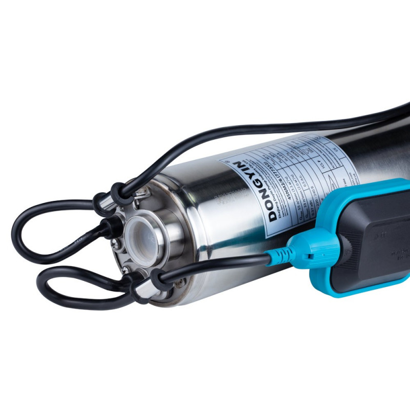 Dongyin Насос с нижним забором воды 0.37кВт H 42(30)м Q 55(33)л/мин Ø100мм+поплавок 4SNM2/6 (777352)