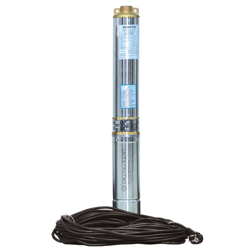 Dongyin Насос скважинный центробежный 0.55кВт H 58(44)м Q 100(60)л/мин Ø102мм (кабель 35м) AQUATICA () 4SEm4/8 (777472)