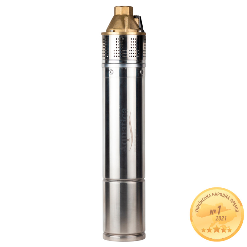 Aquatica Насос вихровий 0.75кВт H 58 (34)м Q 45(20)л/хв Ø96мм 10м кабелю 4SKm100M (778311)