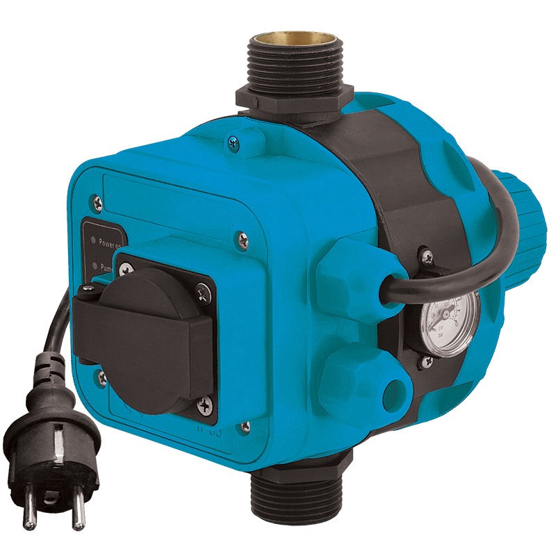 Aquatica Контролер тиску електронний 1.1кВт Ø1"+розетка (779556)