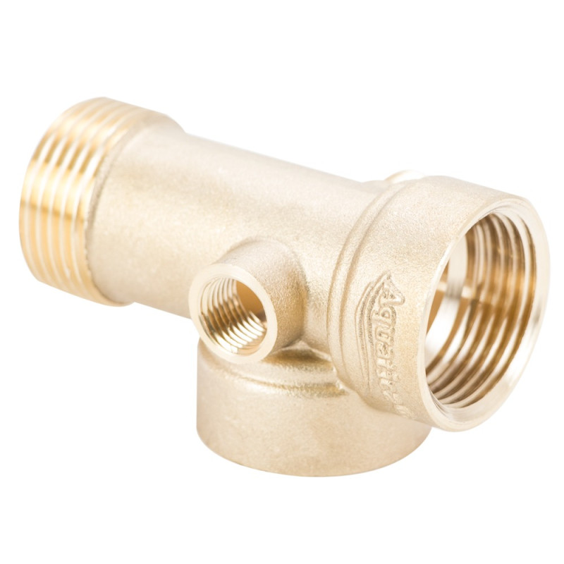 Aquatica З'єднувач п'яти вивідний 80мм 1"м×1"F×1"F×1/4"M×1/4" F∠180° (779599)