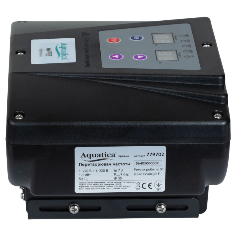 Aquatica Перетворювач частоти 1~220В × 1~220В до 1.1кВт + датчик тиску (AVF-1.1M) (779702)