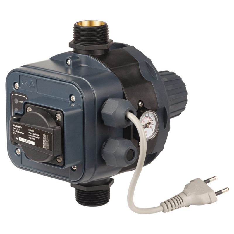 WETRON Контроллер давления электронный 1.1кВт Ø1" + розетка DSK-8.2 (779756)