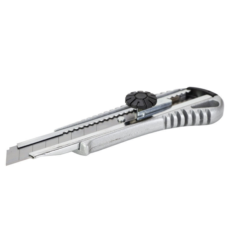 SIGMA Нож строительный (металлический корпус) лезвие 18мм винтовой замок (8211031)