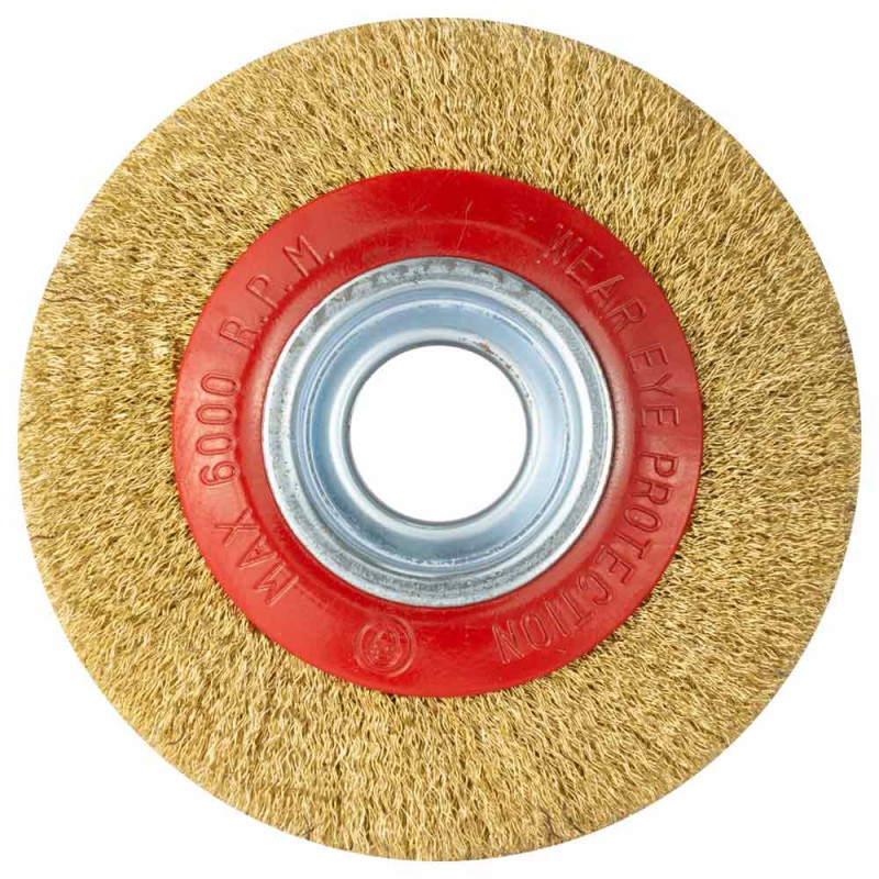 SIGMA Щетка проволочная дисковидная Ø150мм Ø32мм (латунированная) (9012341)