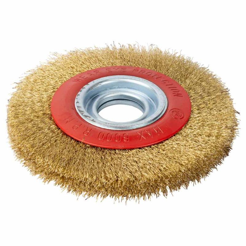 SIGMA Щетка проволочная дисковидная Ø150мм Ø32мм (латунированная) (9012341)