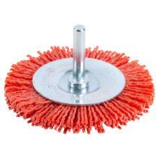 SIGMA Щетка проволочная дисковидная Ø75мм хвостовик Ø6мм (нейлоновая) (9013271)