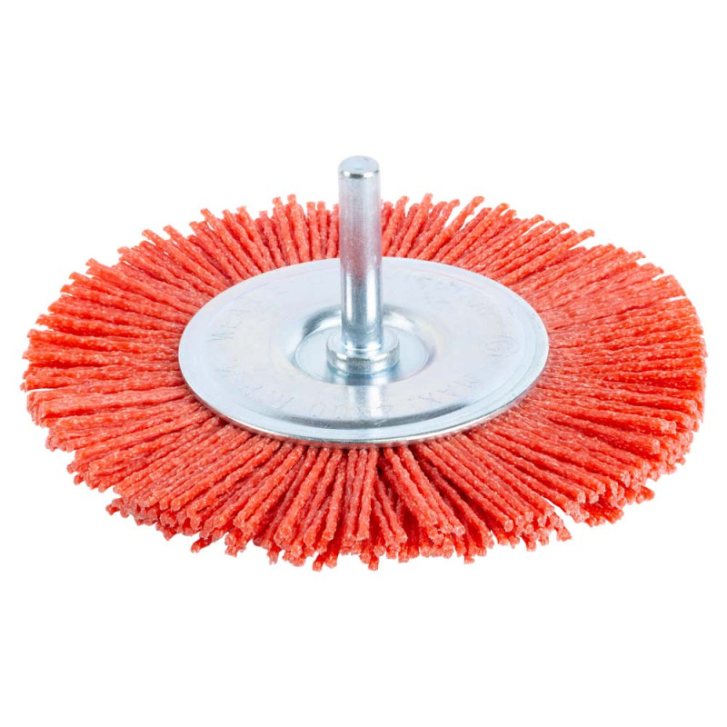 SIGMA Щетка проволочная дисковидная Ø100мм хвостовик Ø6мм (нейлоновая) (9013301)