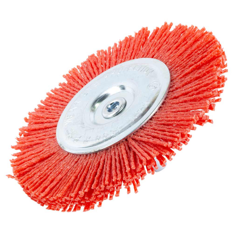 SIGMA Щетка проволочная дисковидная Ø100мм хвостовик Ø6мм (нейлоновая) (9013301)