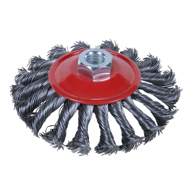 SIGMA Щетка проволочная конусообразная Ø115мм М14×2мм (стальная витая) (9024111)