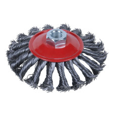 SIGMA Щетка проволочная конусообразная Ø125мм М14×2мм (стальная витая) (9024121)