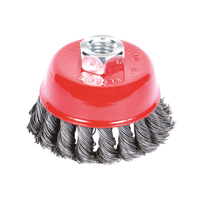 SIGMA Щетка проволочная чашевидная Ø75мм М14×2мм (стальная витая) (9026071)