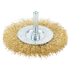 Grad Щетка проволочная дискообразная Ø75мм хвостовик Ø6мм (латунированная) (9032075)