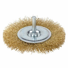 Grad Щетка проволочная дискообразная Ø100мм хвостовик Ø6мм (латунированная) (9032105)