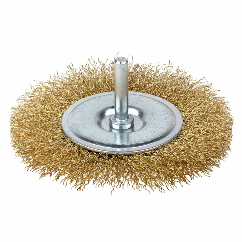 Grad Щетка проволочная дискообразная Ø100мм хвостовик Ø6мм (латунированная) (9032105)