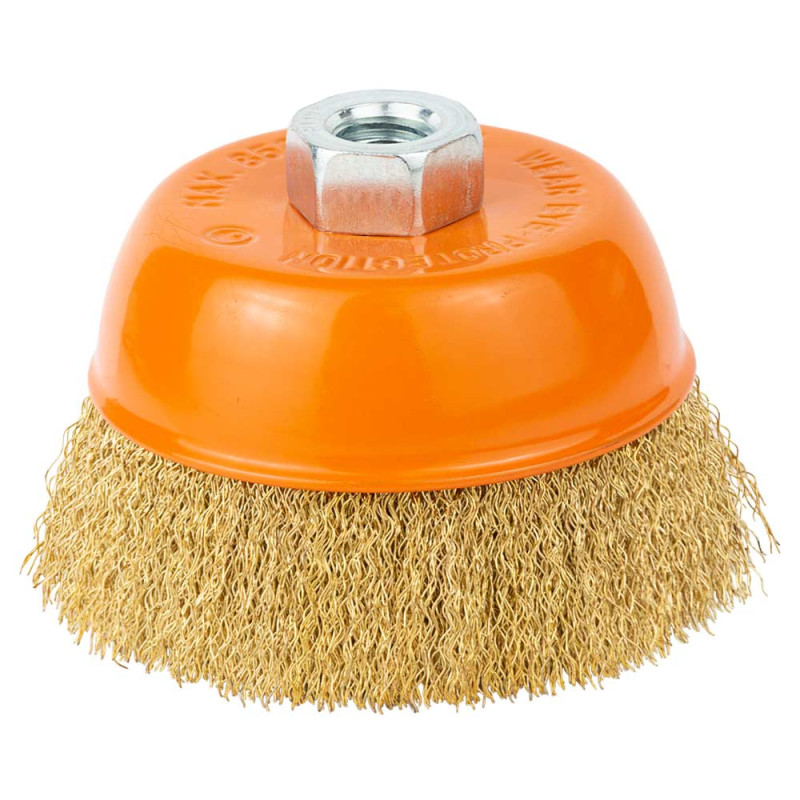 Grad Щетка проволочная чашевидная Ø100мм М14×2 мм (латунированная) (9033105)
