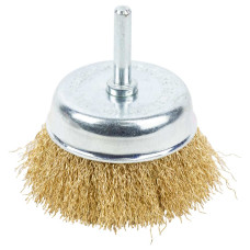 Grad Щетка проволочная чашевидная Ø75мм хвостовик Ø6мм (латунированная) (9034075)