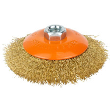 Grad Щетка проволочная конусообразная Ø115мм М14×2 мм (латунированная) (9035115)