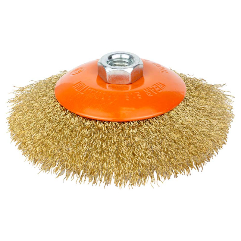 Grad Щетка проволочная конусообразная Ø125мм М14×2 мм (латунированная) (9035125)