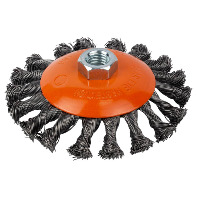 Grad Щетка проволочная конусообразная Ø115мм М14×2 мм (стальная крученая) (9040115)