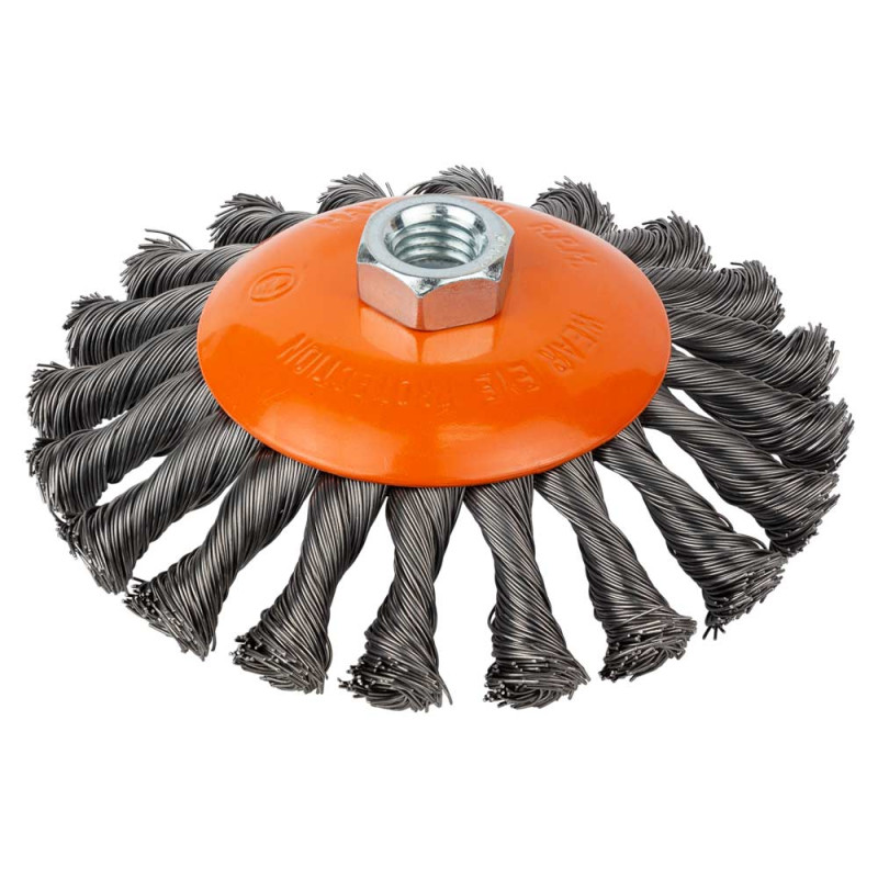 Grad Щетка проволочная конусообразная Ø125мм М14×2 мм (стальная крученая) (9040125)