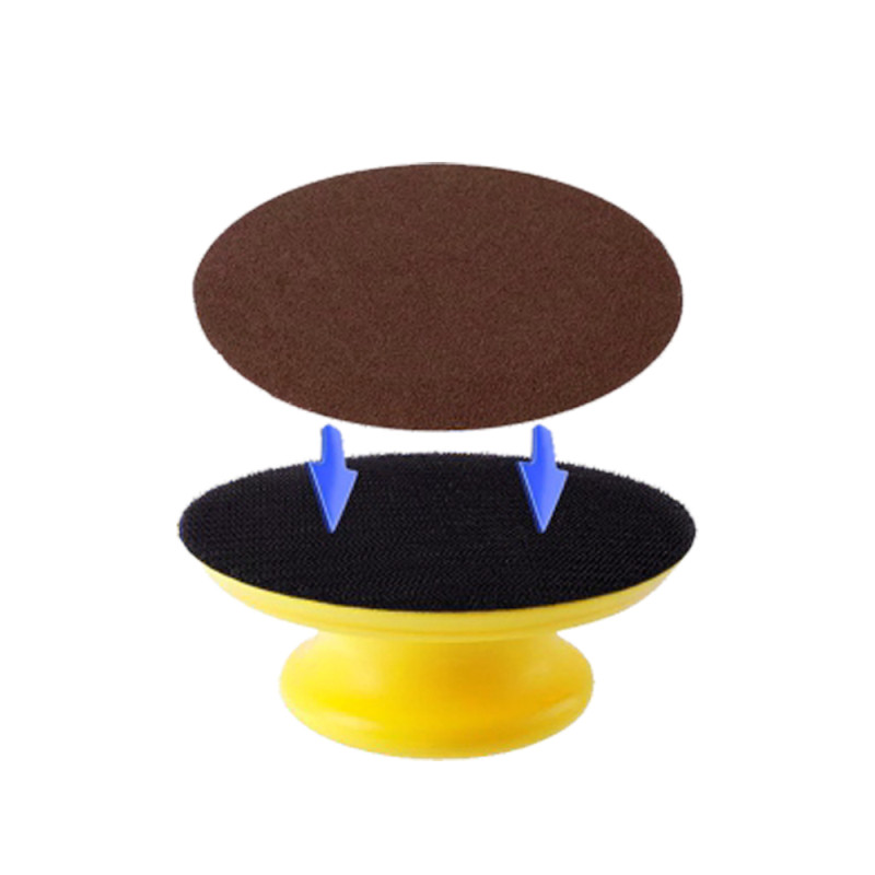 SIGMA Блок шлифовальный ручной полиуретановый Ø125мм с липучкой (круглый) (9110111)