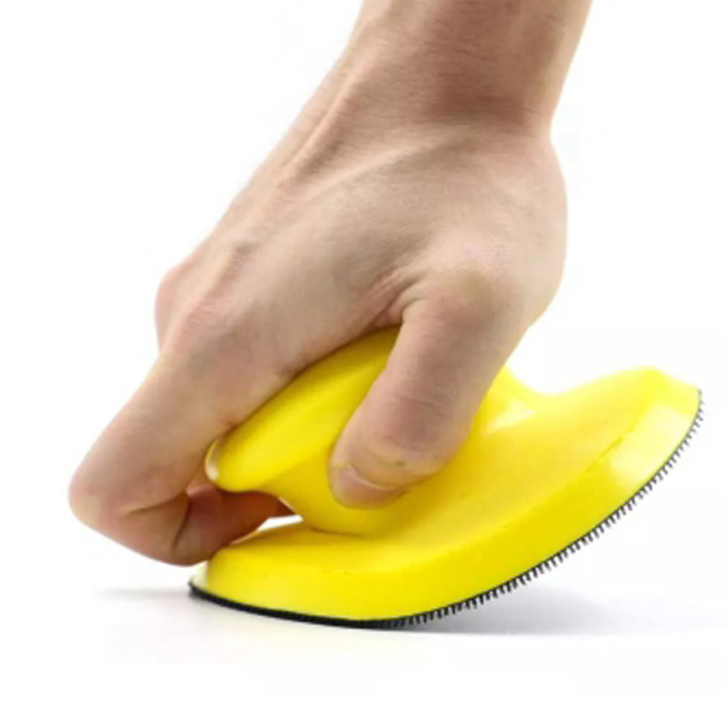 SIGMA Блок шлифовальный ручной полиуретановый Ø125мм с липучкой (круглый) (9110111)