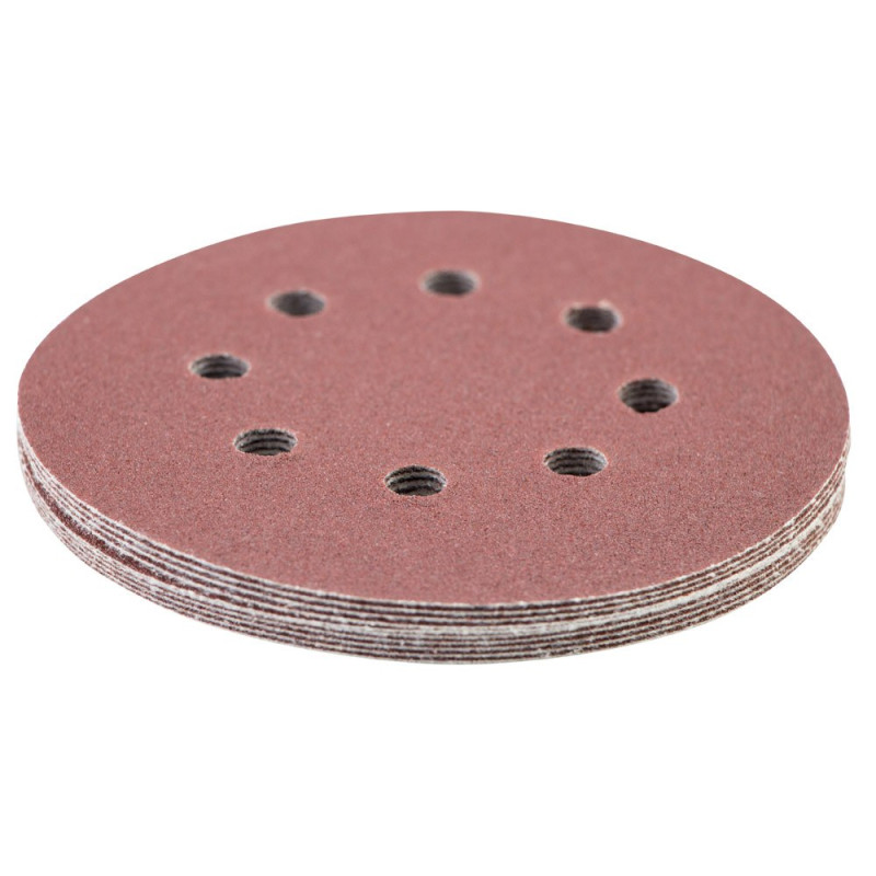 SIGMA Шлифовальный круг 8 отверстий Ø125мм P120 (10шт) (9122671)