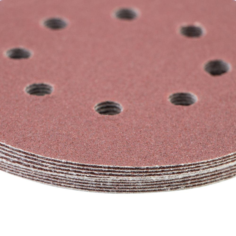 SIGMA Шлифовальный круг 8 отверстий Ø125мм P120 (10шт) (9122671)