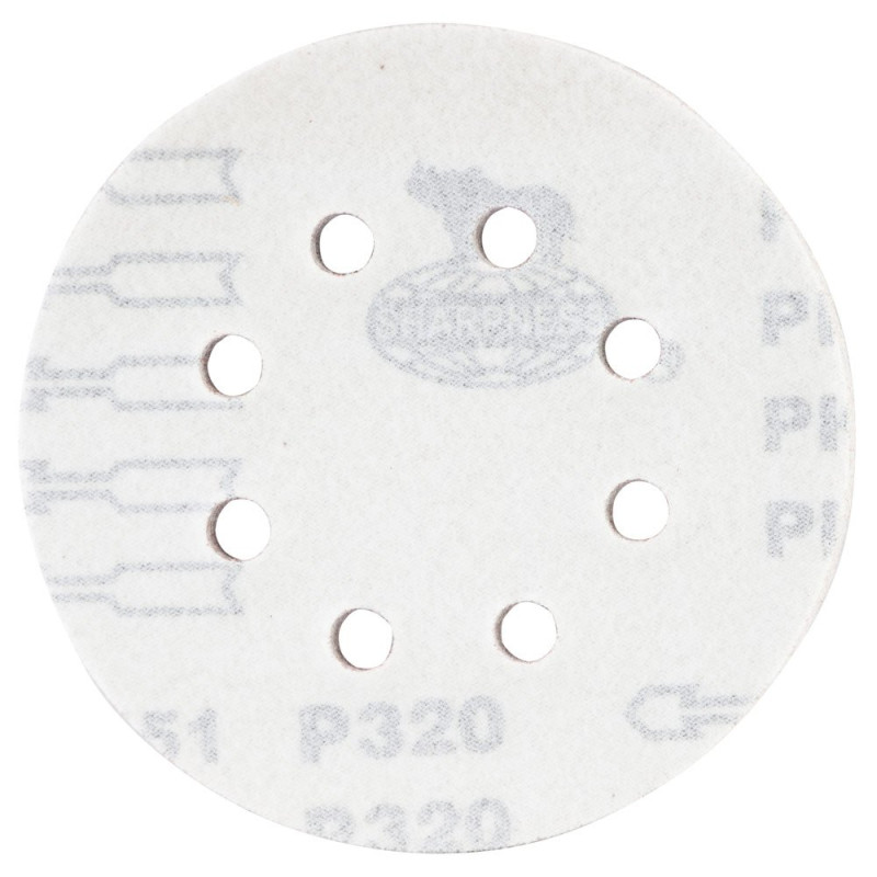 SIGMA Шлифовальный круг 8 отверстий Ø125мм P320 (10шт) (9122731)