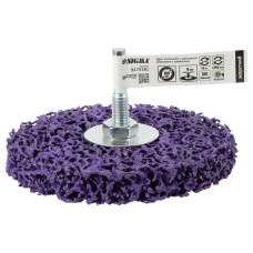 SIGMA Круг зачистный из нетканого абразива (коралл) Ø100мм с держателем фиолетовый жесткий (9175181)