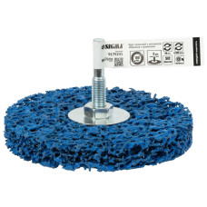 SIGMA Круг зачистный из нетканого абразива (коралл) Ø100мм с держателем синий средняя жесткость (9175231)