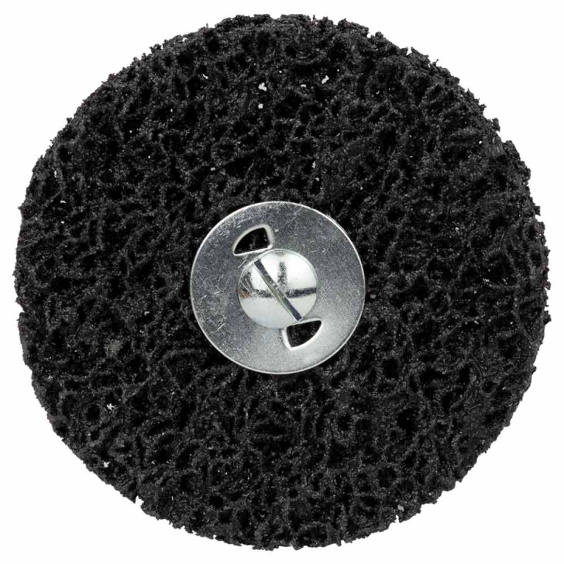 SIGMA Круг зачистный из нетканого абразива (коралл) Ø100мм с держателем черный мягкий (9175281)