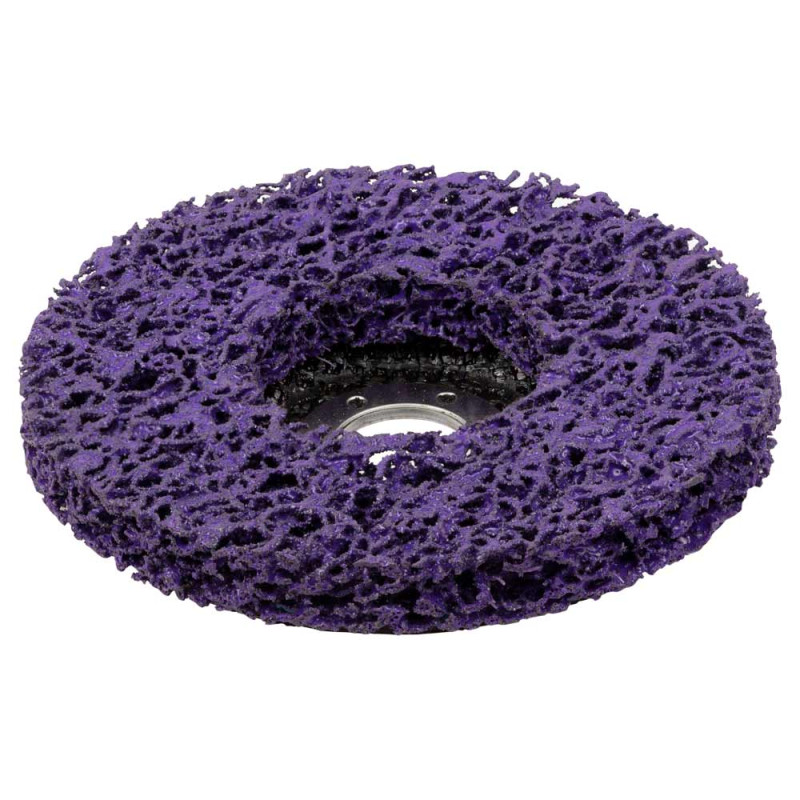 SIGMA Круг зачистный из нетканого абразива (коралл) Т27 Ø125×22.23мм фиолетовый жесткий (9176661)