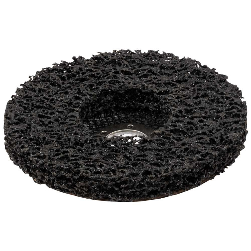 SIGMA Круг зачистный из нетканого абразива (коралл) Т27 Ø125×22.23мм черный мягкий (9176761)