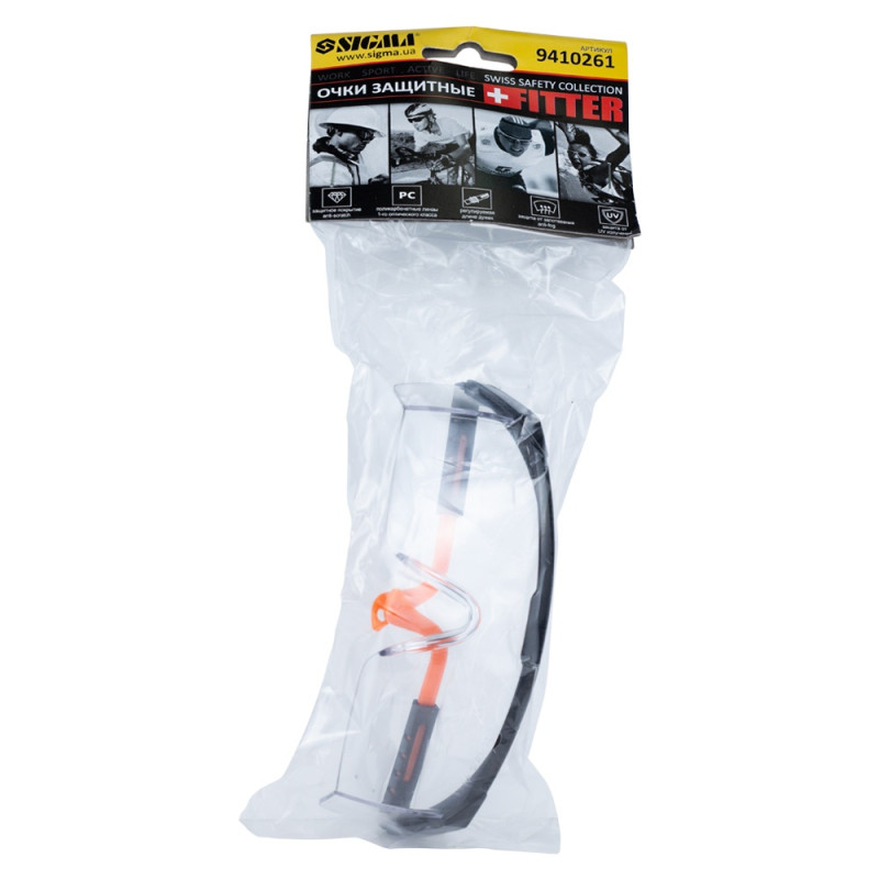 SIGMA Очки защитные Fitter anti-scratch, anti-fog (прозрачные) (9410261)